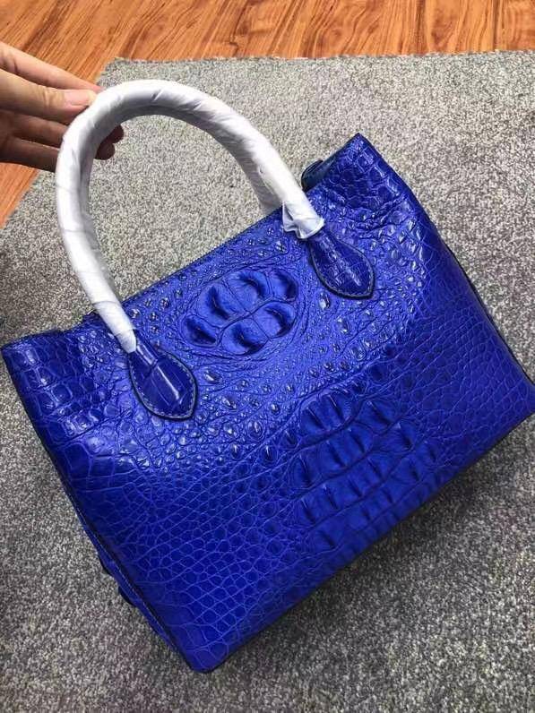 Womens Crocodile Skin Leather Satchel Bag Large 35cm