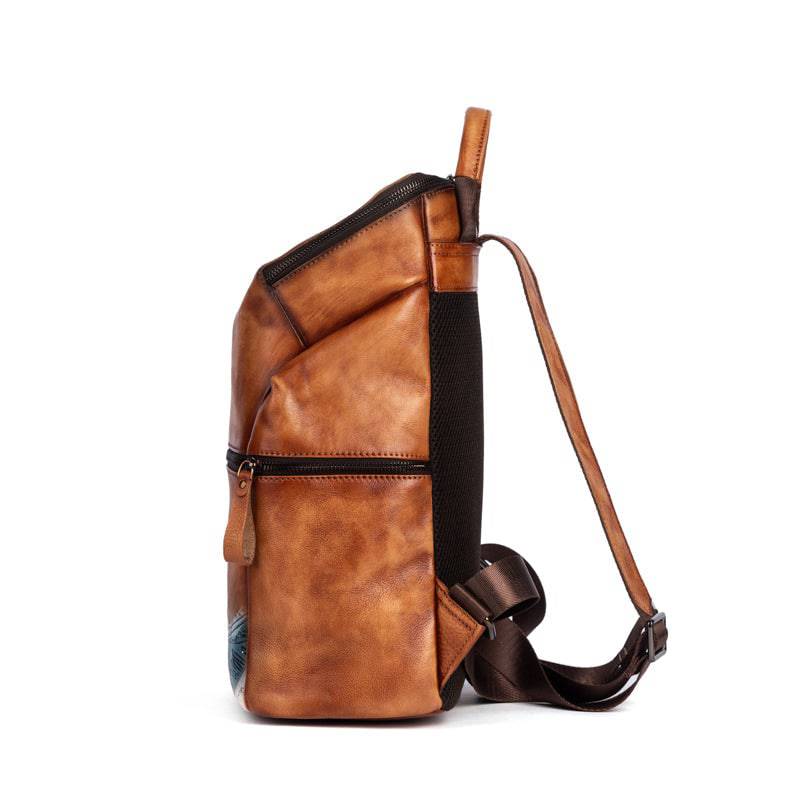 Rossie Viren Women's Womens Vintage Leather Large Backpack