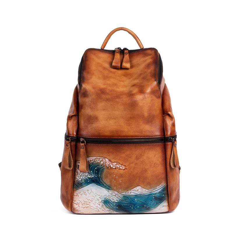 Rossie Viren Women's Womens Vintage Leather Large Backpack