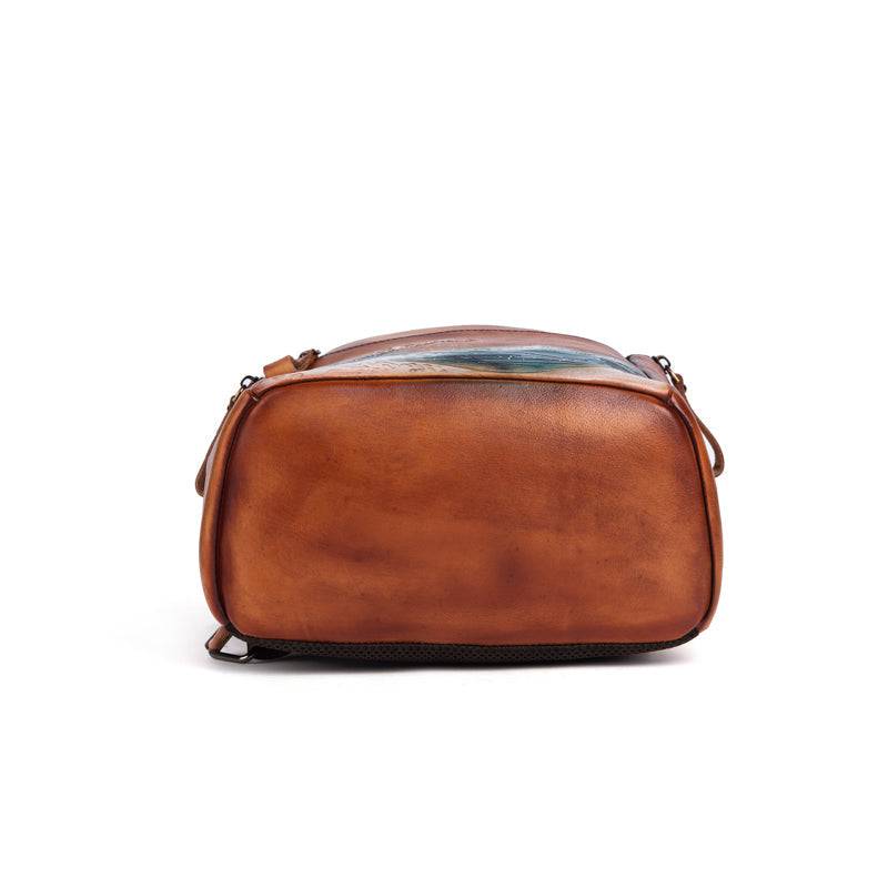 Rossie Viren Women's Womens Vintage Leather Large Backpack