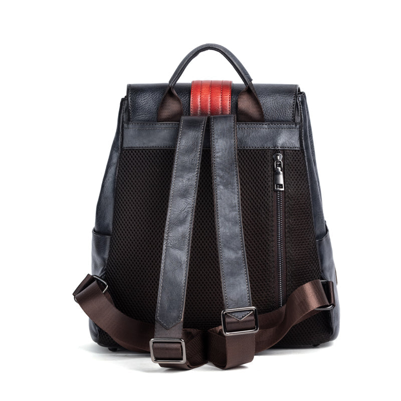 Rossie Viren Women's Women’s Vintage Leather Backpack Handle Shoulder Bag